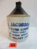 Antique Jacobson Liquor House Stoneware Advertising Jug (Detroit, MI)