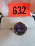 Beautiful Sterling Silver and Amethyst Ladies Ring
