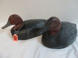 Lot of (2) Antique Solid Body Duck Decoys w/ Glass Eyes