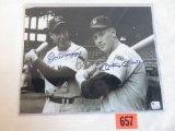 Original Joe DiMaggio & Mickey Mantle Signed 8