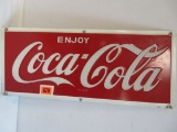 Enjoy Coca-Cola Embossed Metal Sign