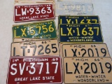 Grouping of 1960s - 1970s Michigan License Plates Inc. Matched Pairs