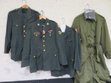 Collection of Vintage US Military Army  Dress Uniforms w/ Patches and Insignias