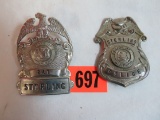 Lot of (2) Sterling, Michigan Retired Police Badges