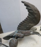 Excellent Brass Eagle Weather Vane on Stand with Cast Iron Directionals