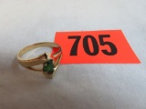 14K Gold Ladies Ring with Emerald