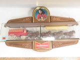 1970s Budweiser Clydesdale Shadowbox Double Sided Hanging Sign