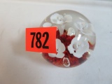 Dated 1977, St. Clair Art Glass Paperweight