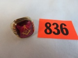 10K Gold Men's Masonic Ring