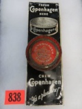 Antique Copenhagen Snuff Advertising Tin Tacker Sign with Label Opener