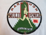 1950s Marathon Multipower Poreclain Advertising Sign