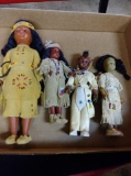 Lot of Vintage Indian Skookum Dolls