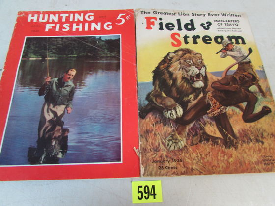 2) Antique 1930's/40's Hunting Fishing Magazines