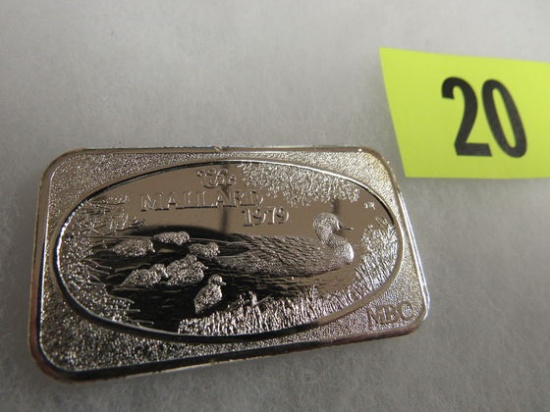 1979 Mallard American Royal Mint 1oz Bar