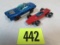 (2) Vintage Redline Hot Wheels Sugar Caddy (blue), Lotus Turbine (red)