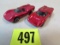 (2) Vintage 1967 Hot Wheels Redline Lola Gt70 Both Rose