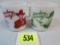 (2) Antique Hopalong Cassidy Milk Glass Mugs