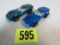 (2) Vintage 1968 Hot Wheels Redline Torero Aqua, Blue