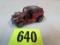 Vintage 1970 Hot Wheels Redline Cockney Cab Red