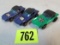 (3) Vintage 1967 Hot Wheels Redline Python Purple, Green