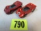 (2) Vintage 1968 Hot Wheels Redline Mclaren M6a Red, Orange