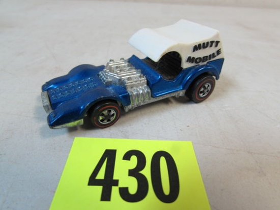 Vintage 1970 Hot Wheels Redline Mutt Mobile Blue