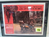 Original Vintage 1966 Wild Angels/ Peter Fonda Motorcycle Movie Lobby Card