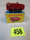 Vintage 1960's Matchbox #63 Fire Crash Tender Truck Mib