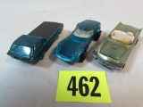 (3) Vintage Redline Hot Wheels Deora, Torero, 57' Bird