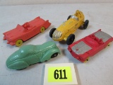 Lot (4) Vintage Auburn Rubber Toy Cars 3