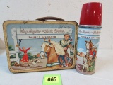 Antique 1950's Roy Rogers And Dale Evans Metal Lunchbox/ Thermos