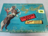 Antique Roy Rogers Crayon Set In Orig. Box