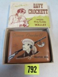 Vintage 1950's Disney Davy Crockett Wallet In Orig. Box