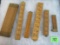 Grouping of Antique Boxwood and Brass Folding Measuring Sticks, Inc. Lufkin and Stanley