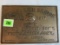 Antique 1917 Trunk Line Bridge No.115 Dedication Plaque