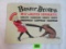 Original Buster Brown Shoes Cardboard Easel Back Sign