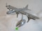 Vintage Chrome Airplane Desk Model (16.5