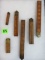 Grouping of Antique Boxwood and Brass Folding Measuring Sticks, Inc. Lufkin and Stanley