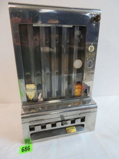 1930s Mills Automatic 1 Cent Chiclets Vending Machine