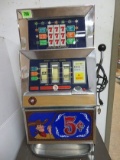 Vintage Bally 5 Cent Casino Slot Machine / One Armed Bandit