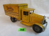 Vintage Metalcraft Pressed Steel Sunshine Biscuits Delivery Truck