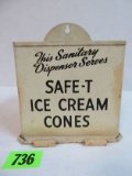 Original 1950s Sanitary Safe-T Ice Cream Cone Dispenser