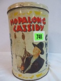 Vintage 1950s Hopalong Cassidy Metal Potato Chip Tin