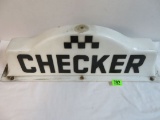 Vintage Checker Taxi Cab Roof Top Sign