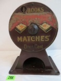 Antique 1920s Edwards Mfg Co. One Cent Diamond Matchbook Vending Machine