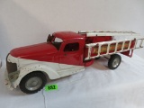 1940s Buddy L Pressed Steel Fire Dept. Aerial Ladder Truck