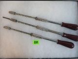 Lot of (3) Yankee No. 130A Spiral Ratchet Screw Driver