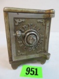 Antique Cast Iron Ideal Safe Deposit Still Bank