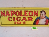 Vintage 1974 Napoleon Cigars Tin Sign 7 x 19