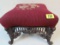 Cast Iron & Needlepoint Foot Stool